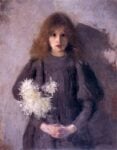 Olga Boznanska Bambina con crisantemi 1894 olio su cartone Museo nazionale di Cracovia Sempre avanti, la Polonia. Adesso lancia anche una public call per cercare all’estero opere di Olga Boznanska