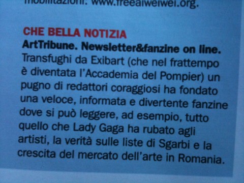 espresso L’Espresso che canzona la concorrenza e loda Artribune non ha prezzo. Per tutto il resto c’è Cronaca Vera