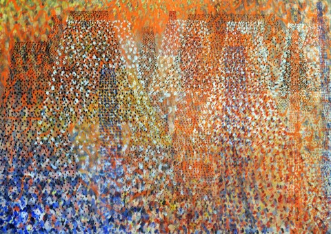 7 Tancredi Aspirazione a New York 1952 olio e tempera su faesite 100 x 139 cm Tancredi, o della pittura