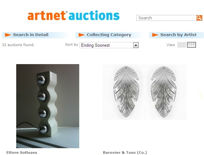 Voglia di Design? Anche ArtnetAuctions dedica un dipartimento al settore