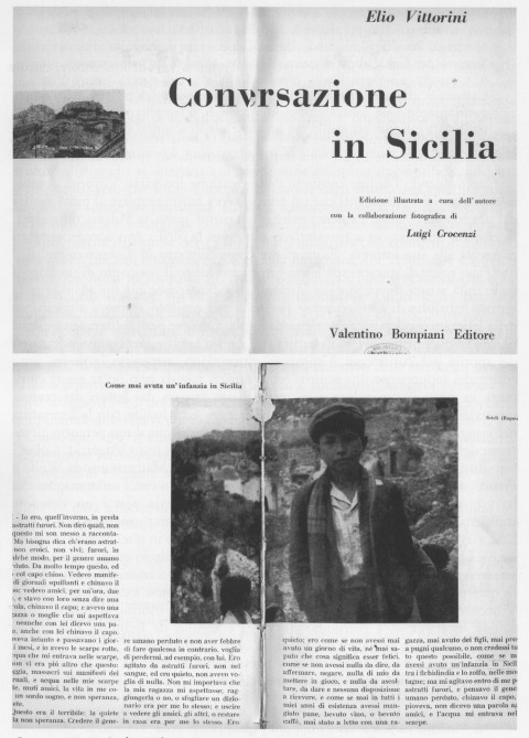 Conversazione in Sicilia1 La “Conversazione” fotografica di Elio Vittorini