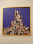 Francesco Biccheri Perugia Variante panoramica III 100 x 100 cm stampa digitale e cornice dorata La città fatta a pezzi