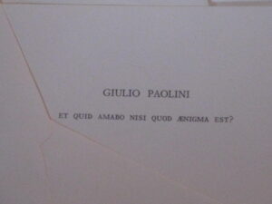 “Aenigma est”. È l’elegantissimo bigliettino di Giulio Paolini la migliore chiosa per il Padiglione Italia…