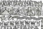 Keith Haring Senza titolo 1983 inchiostro su polistirolo Haggerty Museum of Art dono dell’artista Chieti, Wisconsin. Al Museo Archeologico Nazionale d’Abruzzo arriva Keith Haring con il murale di Milwaukee, ecco le foto