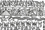 Keith Haring Senza titolo 1983 inchiostro su polistirolo Haggerty Museum of Art dono dell’artista Chieti, Wisconsin. Al Museo Archeologico Nazionale d’Abruzzo arriva Keith Haring con il murale di Milwaukee, ecco le foto