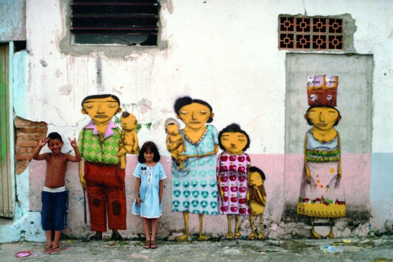 Os Gemeos senza titolo Graffiti ad alto volume