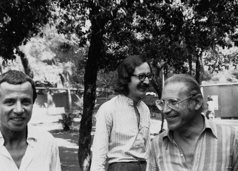 da sinistra: Achille Bonito Oliva, Angelo Trimarco e Filiberto Menna - photo Ugo di Pace