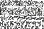 Keith Haring, Senza titolo, 1983, inchiostro su polistirolo, Haggerty Museum of Art, dono dell’artista