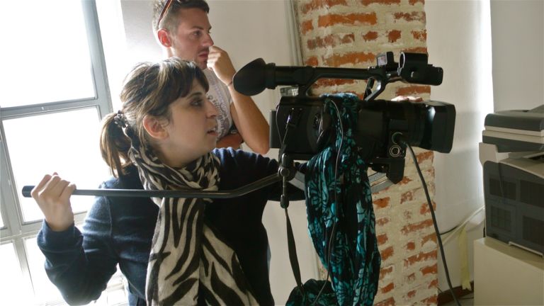 Dipendenti di Biotronik coinvolti nel progetto foto Anton Giulio Onofri 3 Senatore in cattedra. Ci siamo intrufolati al DOCVA, a Milano, con l’artista campana al lavoro con i dipendenti dell’azienda Biotronik. Ecco qualche foto