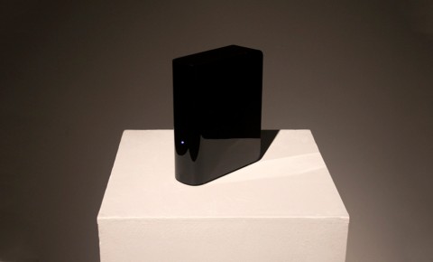 Manuel Palou 5 Million Dollars 1 Terabyte 2011 E l’hard disk diventa scultura. Un oggetto illegale che contiene file scaricati per un valore di 5 milioni di dollari. Arte concettuale o pirateria?