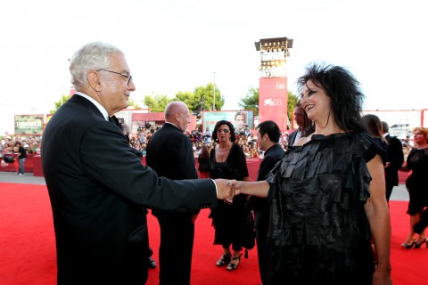 Odile Decq con Paolo Baratta presidente della Biennale di Venezia Photo ASAC Una darkitetta a Venezia. C’è anche la francese Odile Decq nella giuria della sezione Orizzonti alla Mostra del Cinema