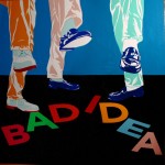 Stephen Powers Bad Idea 2011 Enamel on Aluminum 122x122 cm Courtesy Galleria Patricia Armocida Milano Il Greenwich Village? È in Via Lattanzio. Atmosfere da New York vintage per i nuovi spazi milanesi di Patricia Armocida, ecco le foto dell’opening