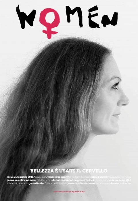 la cover del primo numero di Women Women, il nuovo magazine al femminile tutto bellezza e cervello. Battesimo d’artista, con cover targata VB
