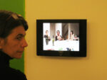 3 Liliana Moro davanti al video di Diego Tonus More than a yearly exhibition