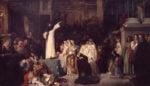 Ludwig von Langenmantel Savonarola predica contro il lusso e prepara il rogo delle vanità 1881 olio su tela White Space Conflict Ascesa e discesa di una civiltà. Firenze e i banchieri