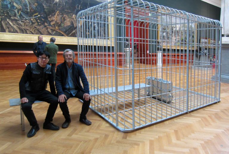 Maurizio Mochetti e H.H.Lim Il Tesoro della Malesia. Da Jimmie Durham a Jannis Kounellis, art-vip a Roma per festeggiare H. H. Lim, con tanto di foto ricordo