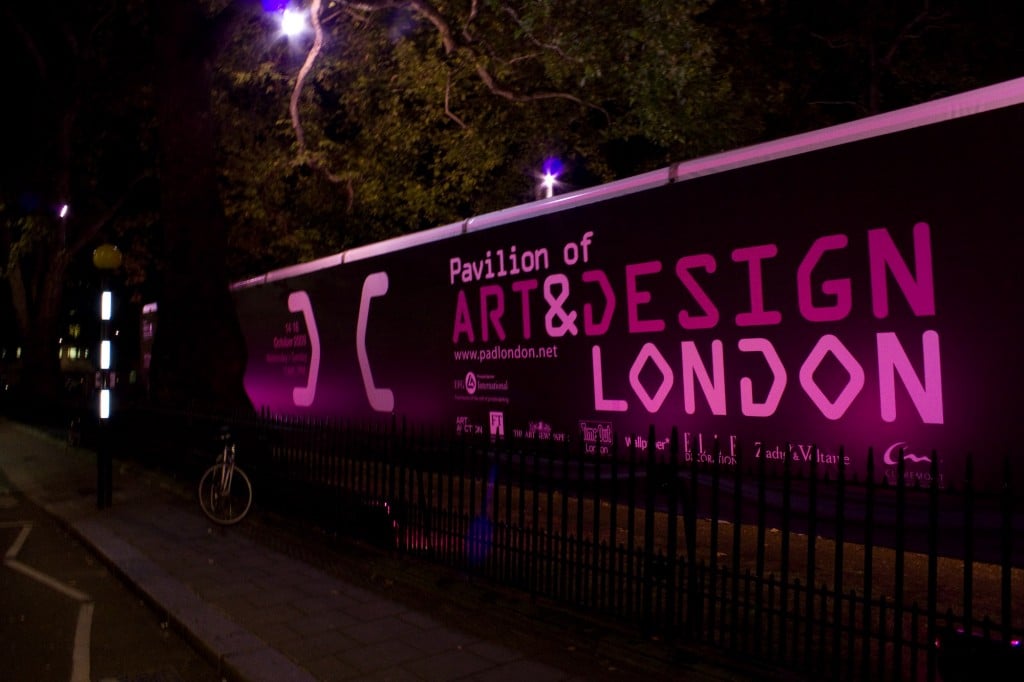 London Updates: c’è anche il design, con il suo bravo tendone griffato. Mettete in carnet un giro a Berkeley Square, è lì il Pavilion of Art & Design