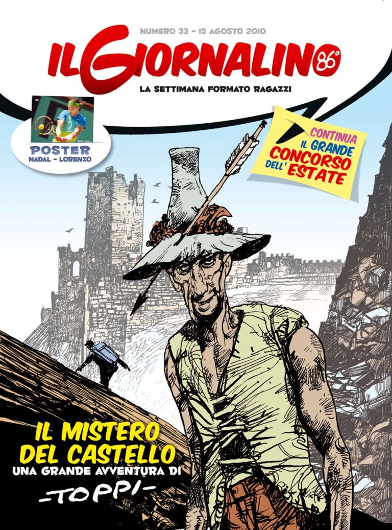 Il Giornalino cover di Sergio Toppi Un fumetto per bambini. Fuori dagli schemi