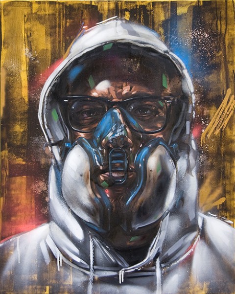 Rems182 Pixelpancho 80x100 2011 Non sarà un graffito, ma piace