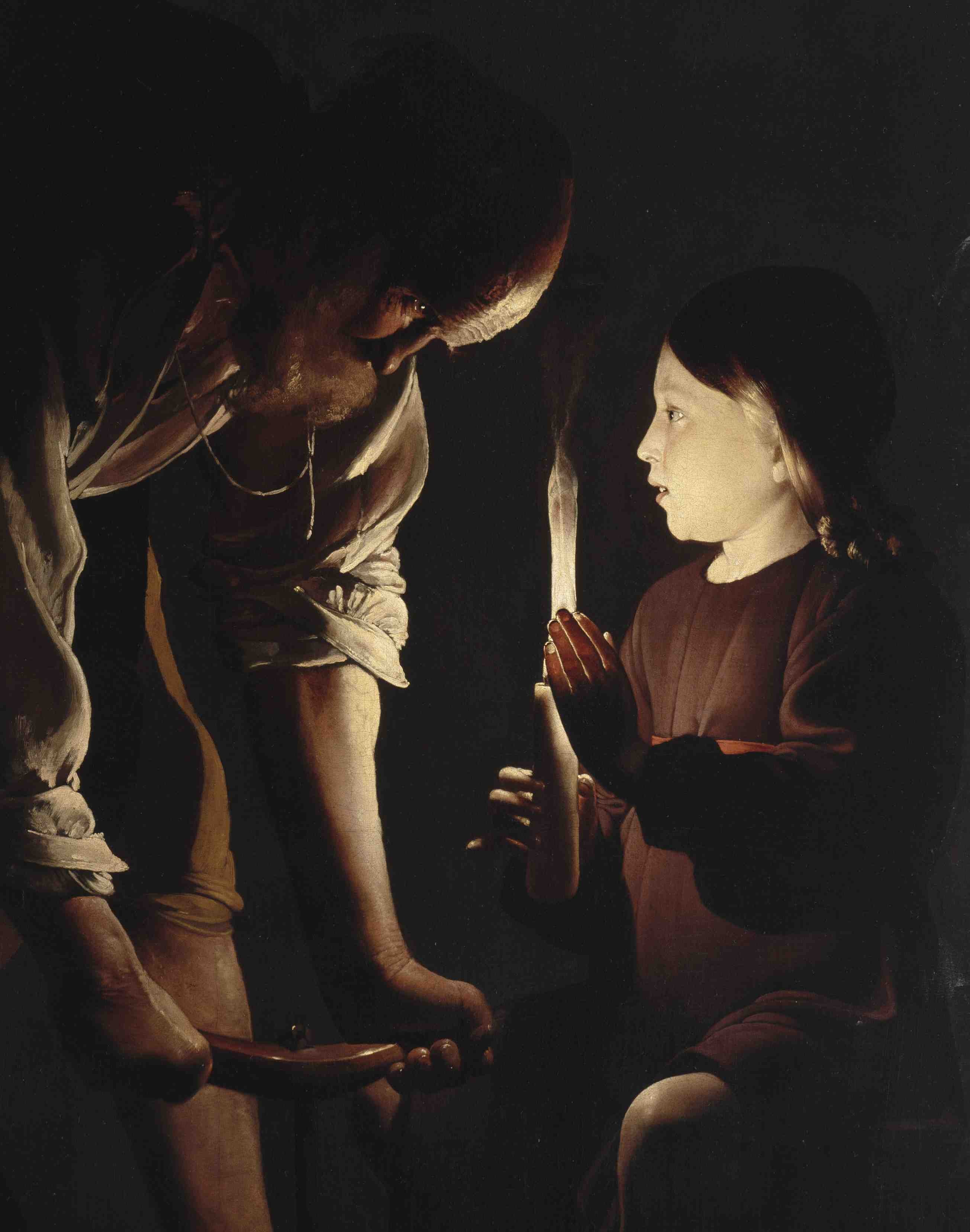 Georges de La Tour - Saint Joseph charpentier - Parigi, Muse du Louvre (particolare)