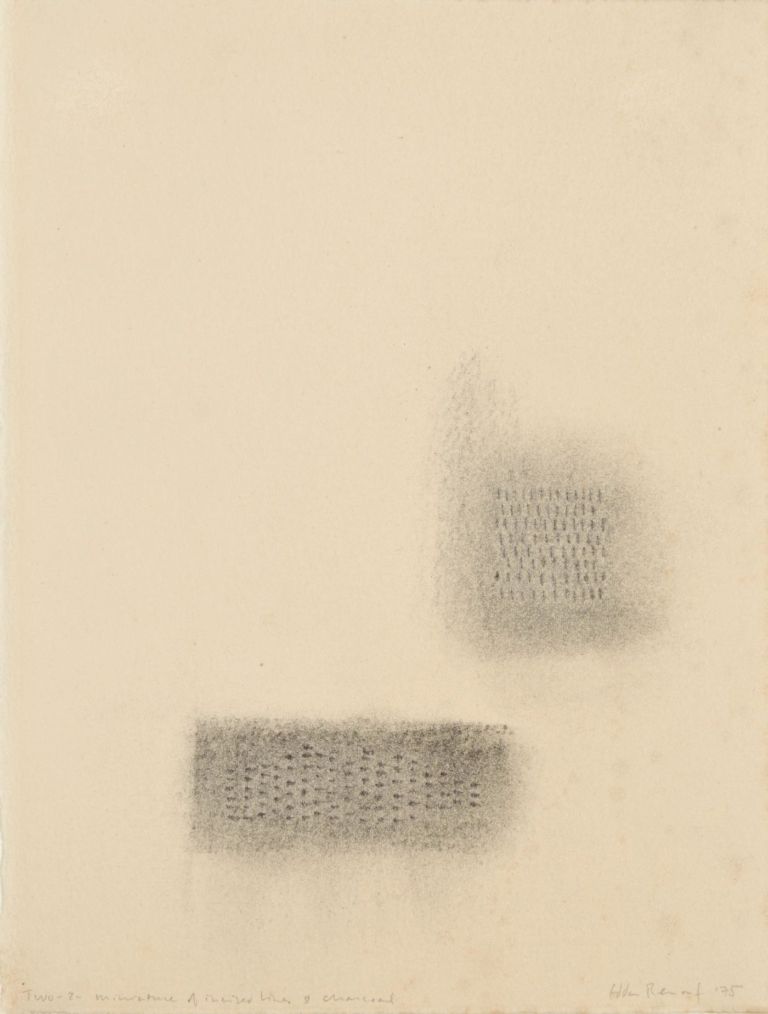 Edda Renouf Miniature two 2 1975 incised lines and charcoal on paper cm.22x17 Lettere d’autore: scrivere per pensare