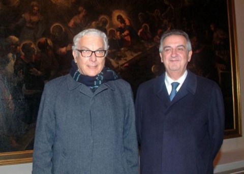 Paolo Baratta e il ministro Lorenzo Ornaghi foto Il Gazzettino Paolo Baratta resta alla presidenza della Biennale di Venezia. Arrivano i primi atti del ministro Ornaghi, che promuove Antonia Pasqua Recchia a Segretario Generale del Mibac