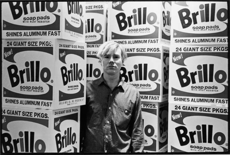 Warhol & Brillo Boxes at Stable Gallery, 1964. Photo Fred McDarrah