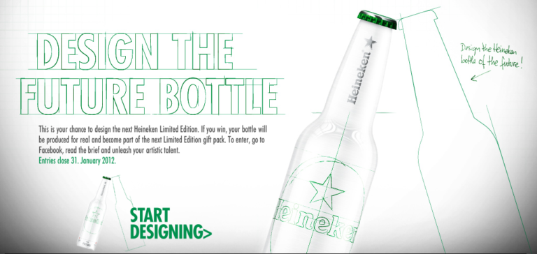 Heineken Limited Edition 1 Bevi birra, e sei su Facebook? Hai tutto quel che ti occorre: puoi disegnare la tua bottiglia a concorrere all’Heineken Limited Edition