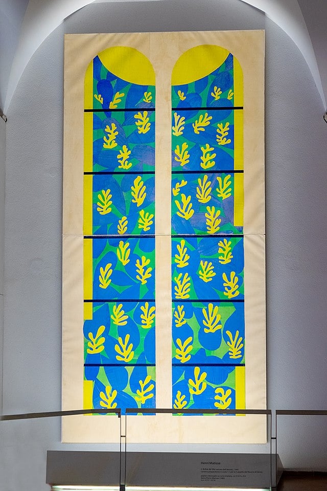 Henri Matisse, cartone preparatorio per la vetrata Albero della Vita, Saint-Paul -de-Vence, 1949. Photo Fabrizio Garrisi via Wikimedia