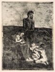 I poveri incisione allacquaforte 1905 I saltimbanchi di Picasso approdano a Genova