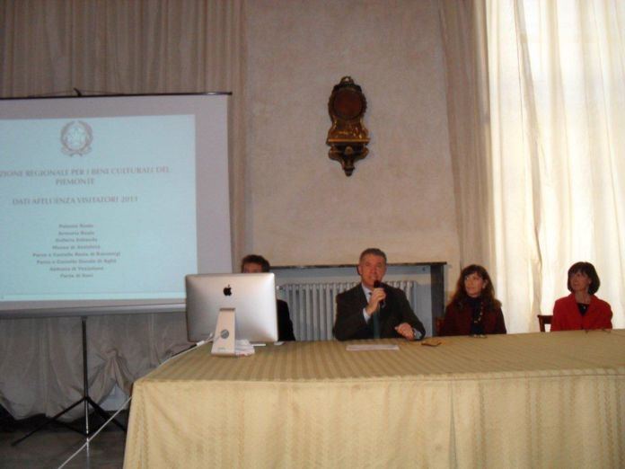 da sx Mario Turetta, Direttore regionale per i Beni Culturali e Paesaggistici del Piemonte_ Gabriella Pantò, Direttore Museo di Antichità_ Daniela Biancolini, Direttore Palazzo Reale