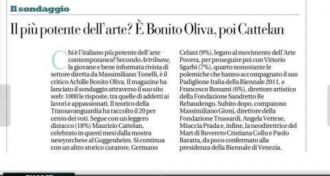 rep È più potente l’istrione o il folletto? Ultime ore per votare la power list all’italiana nel sondaggio di Artribune, è rush finale fra ABO e Cattelan