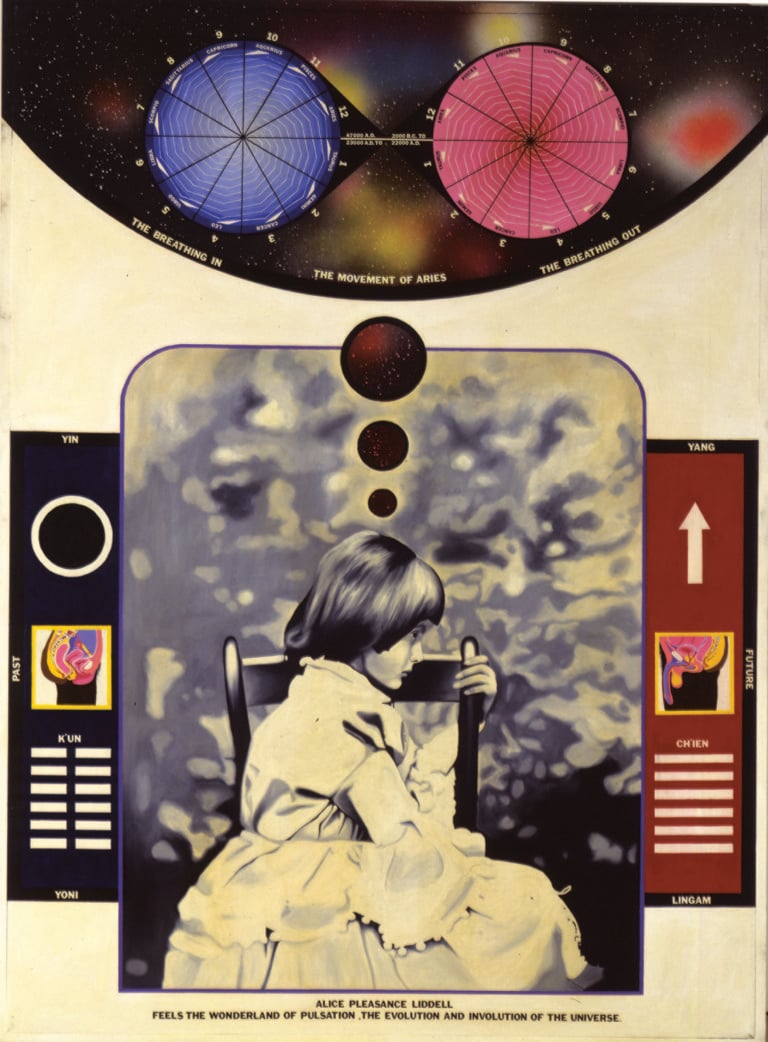 Paul Laffoley Alice Pleasance Liddell 1968 Mart in salsa british: al fianco del Postmodernismo, da Liverpool arriva la mostra che mette gli artisti davanti ad Alice nel paese delle meraviglie. Tutte le foto, su Artribune