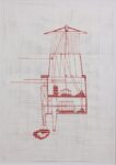 hilla ben ari Red Structure 2011 paper cut and paper weaving 100 x 70 cm Linee d’alta tensione