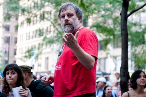 slavoj zizek speaking at occupy wall street.3 La freccia e il presagio