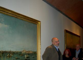 Marco Goldin durante la presentazione della mostra Da Vermeer a Kandinsky. Capolavori dai musei del mondo a Rimini - Castel Sismondo, Rimini 2012