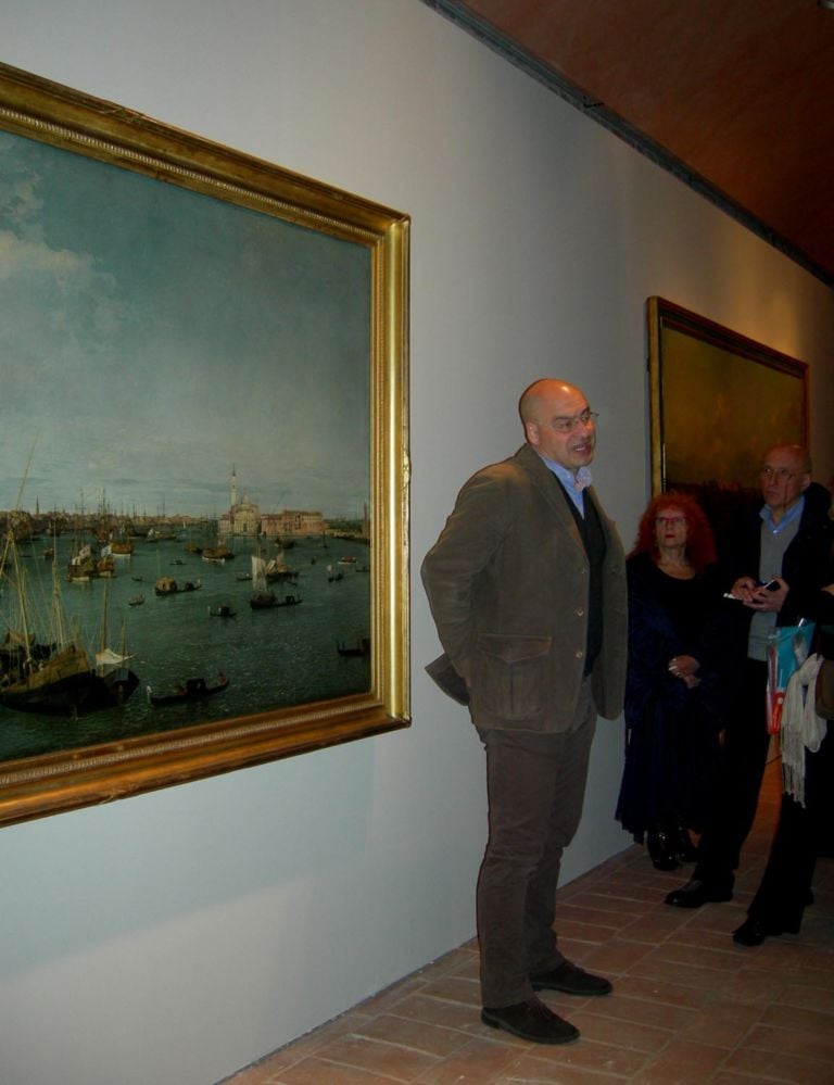 Marco Goldin durante la presentazione della mostra Da Vermeer a Kandinsky. Capolavori dai musei del mondo a Rimini - Castel Sismondo, Rimini 2012