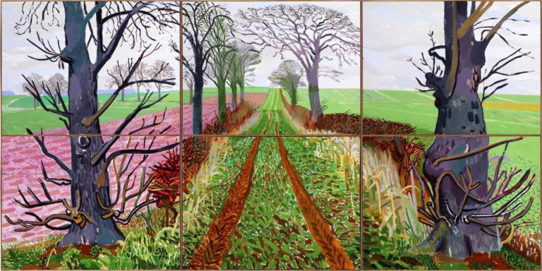 3.A Closer Winter Tunnel Februery March 2006 Oil on 6 canvases each 91x122 cm. Courtesy Collection Art Gallery New South Wales Sydney Alla ricerca del più grande pittore inglese vivente