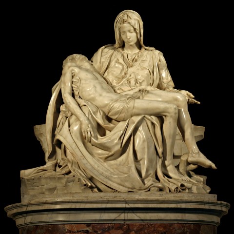 4 Michelangelos Pieta 5450 cut out black Arte classica e fotografia moderna