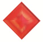 Alberto Biasi Oggetto ottico dinamico 1960 rilievo pvc su tavola 60x60x4 cm coll. Archivio B Una mostra in movimento