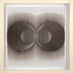 Alberto Biasi Sfortunamente lanima... 1971 rilievo in pvc su tavola 425x425cm coll. Zappe Una mostra in movimento