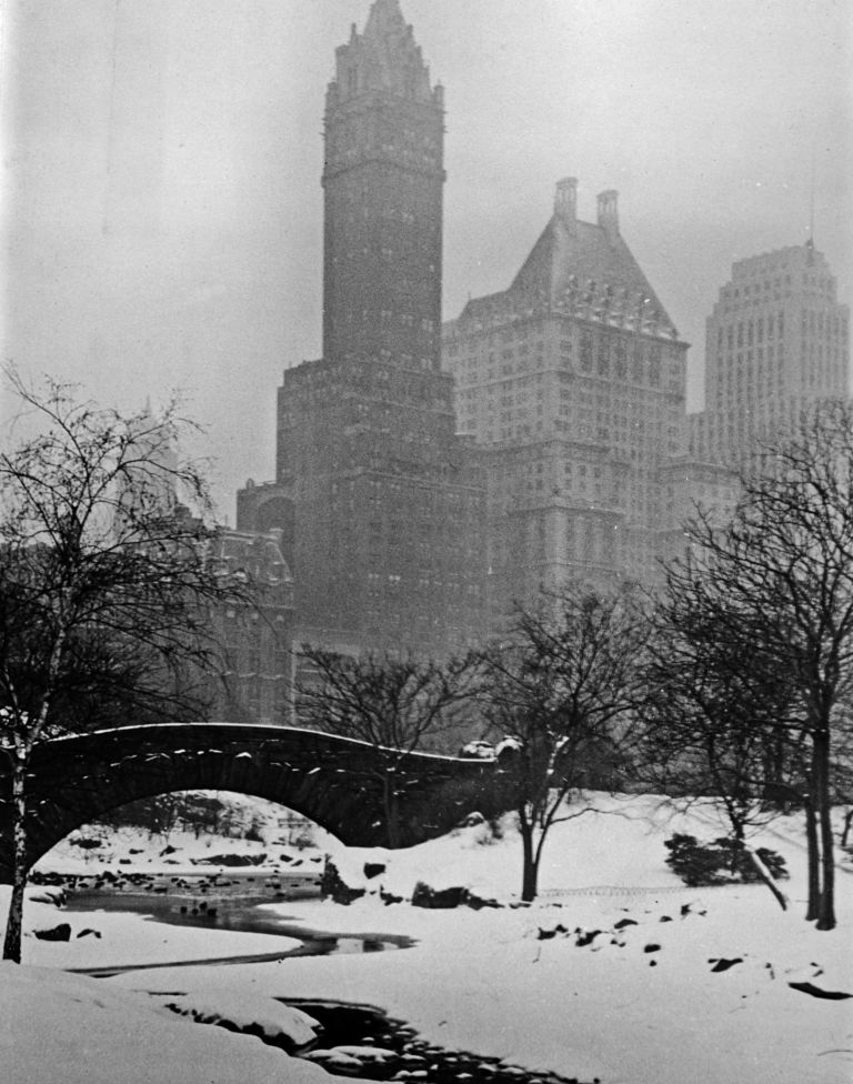 Central Park in inverno Cartoline da New York. Com’era e com’è