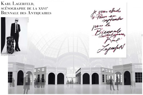 Karl Lagerfeld per la Biennale des Antiquaires L’ultima di Karl Lagerfeld? Farà lo scenografo. Ma non per gioco, stavolta: per la prossima Biennale des Antiquaires di Parigi, al Grand Palais