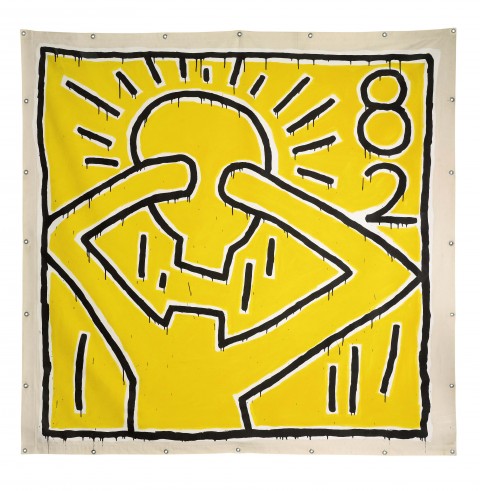Keith Haring Untitled 1982 foto Sothebys Keith Haring sempre re a New York. Alla grande retrospettiva del Brooklyn Museum, risponde Sotheby’s con una Selling Exhibition alla galleria S|2