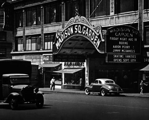 Madison Square Garden ingresso Cartoline da New York. Com’era e com’è