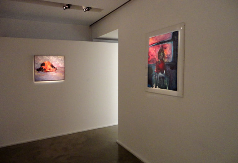 Milano galleria MarcoRossi allestimento 1 Il rosso e il blu. Passione e vanitas nell'opera di Michael Ajerman