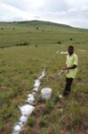 worker che dipinge le pietre Berruti il (Sud)africano