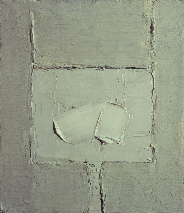 10 Carlo Mattioli Senza titolo Natura morta bianca 1965 cm 41x365 Collezione Privata Mattioli e Morandi: un dialogo nel tempo