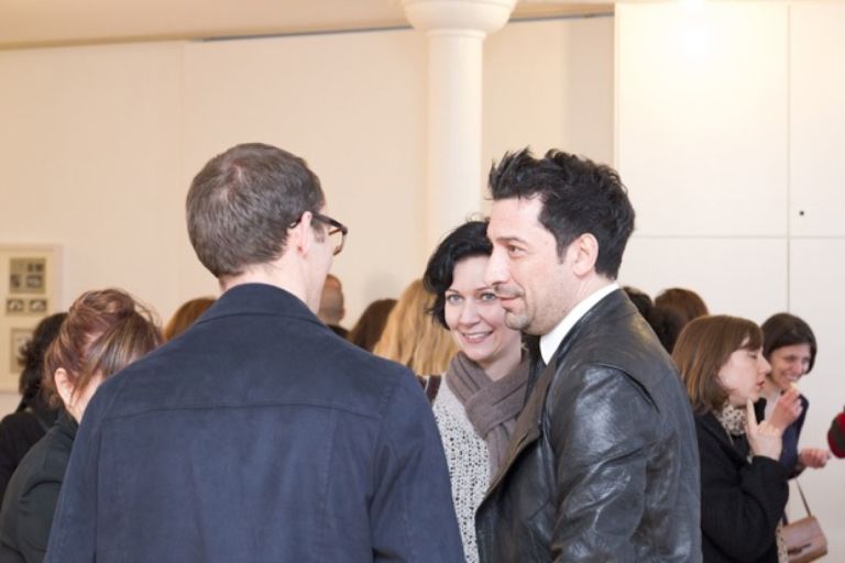 Guests at the DROME project space opening cocktail Brussels photo by Gunter Blokken courtesy DROME magazine PHLEGMATICS Brussel Updates: gallerie italiane nella Capitale d’Europa. Ecco foto e video dello spazio di Drome. Ed ecco l’intervista in cui i dromers di raccontano il perché e il percome