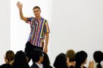 L'addio di Raf Simons a Jil Sander, durante la settimana della moda milanese, febbraio 2012